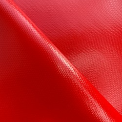 Ткань ПВХ 600 гр/м2 плотная, Красный (Ширина 150см), на отрез  в Петрозаводске