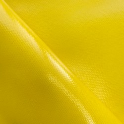 Ткань ПВХ 600 гр/м2 плотная, Жёлтый (Ширина 150см), на отрез  в Петрозаводске