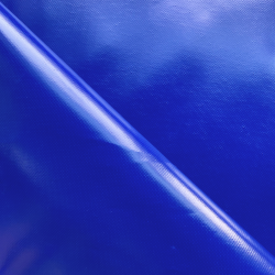 Ткань ПВХ 450 гр/м2, Синий (Ширина 160см), на отрез  в Петрозаводске
